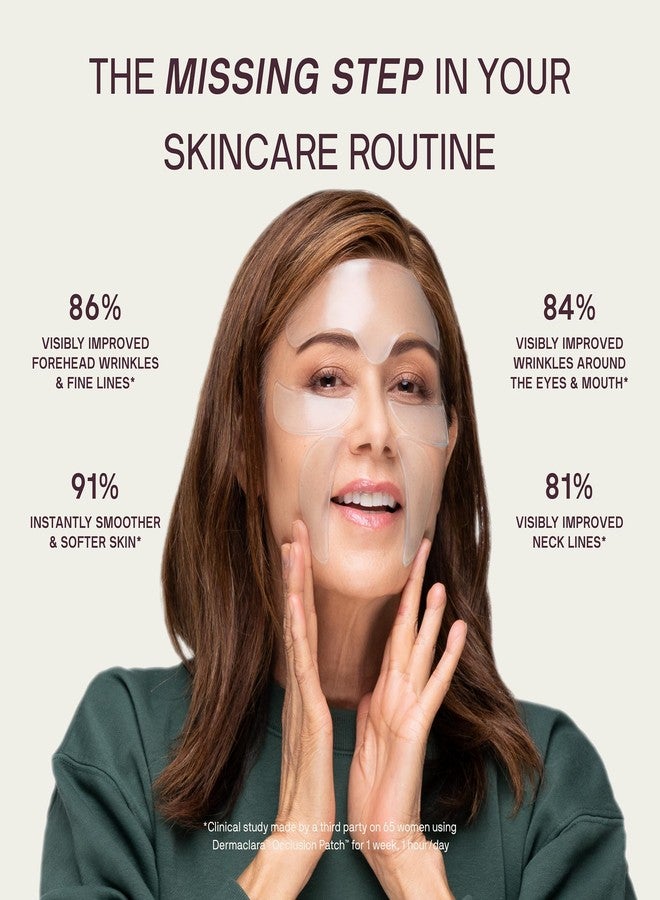Dermaclara Silicone Patch Face Rejuvenation Kit - Anti-Wrinkle Patches for Forehead, Smile Lines, Silicone Frown Line Treatment, Up to 30 Uses- 1 Forehead, 4 Mouth & Eye, 1 Neck & 1 Cleanser - Image 5